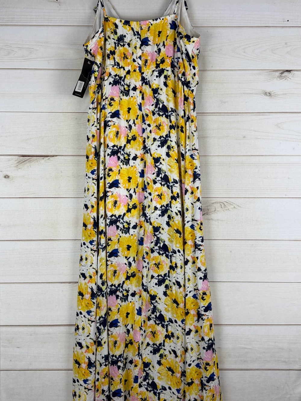 NWT Olivia Grey Maxi Dress — Yellow & Pink Floral XL - Picture 3 of 9